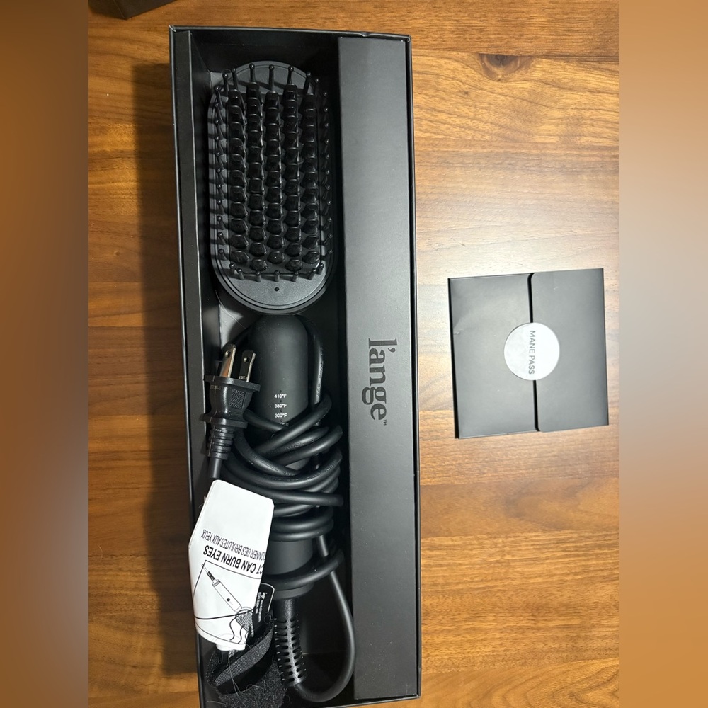 L'ange Black Hair Straightening Brush